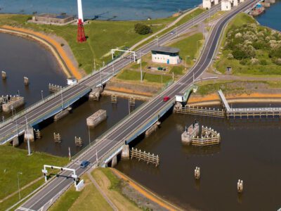 Bridges at Den Oever on the Afsluitdijk